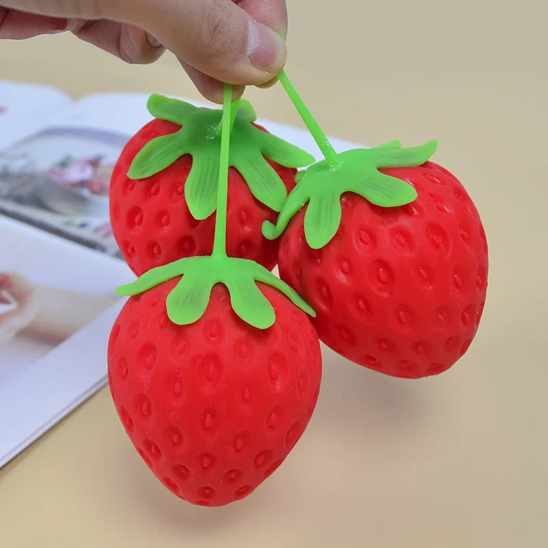 Strawberry Squishy Toy Slow Rising Simulated Strawberry slime Antistress Anti-Anxiety Fidget Toy for Adults Friends Gifts Toys Vue