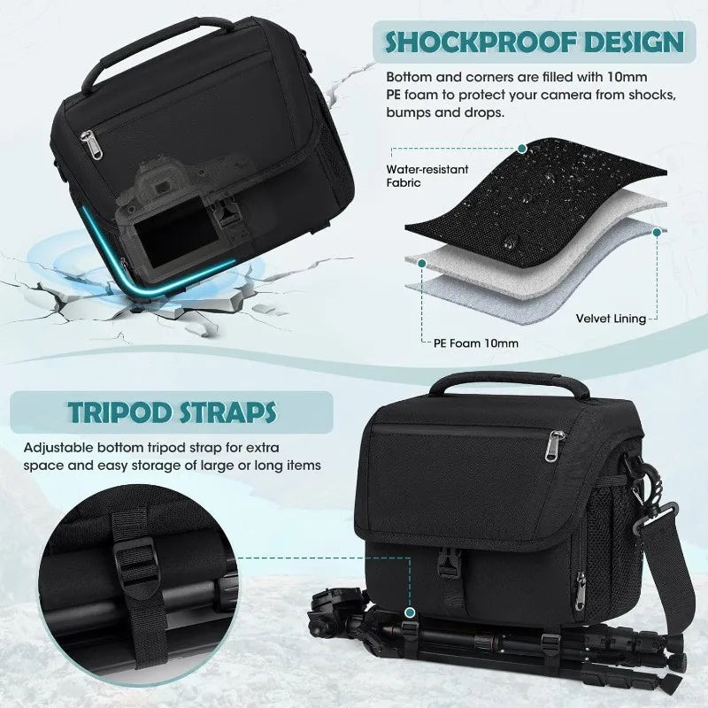 New Product Photographer Small Camera Bag Small Camera Shoulder Bag SLR Camera Shoulder Oblique Span Bag Vue