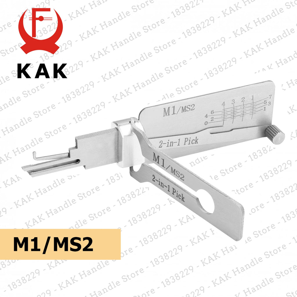 KAK Stainless Steel Precision Tool 2 In 1 Key Decoder Hook & Pick Set O-ring Pickup Hand Tool Kit Maintenance Repair Tool Set Vue M1-MS2