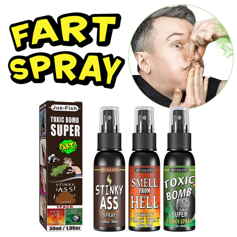 Liquid Fart Gag Prank Joke Spray Can Stink Bomb Smelly Stinky Gags 30ML Fart Spray Extra Strong Stink Prank Novel Funny Toys Vue