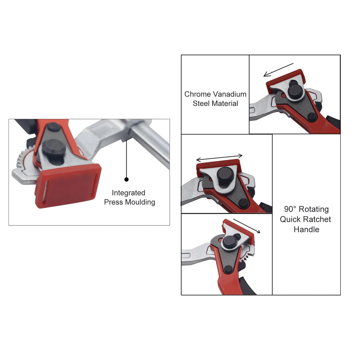 Ratcheting Table Clamp Aluminium Alloy Rail Fixture Fixing Tool for Woodworking Ratcheting Table Clamp Vue
