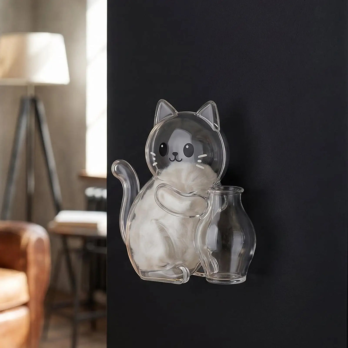 Cat W hisker Memorial Refrigerator Magnets, Clear Cute Keepsake Storage For Fridge, Transparent Hair Holder Cat Hair Keepsake Vue