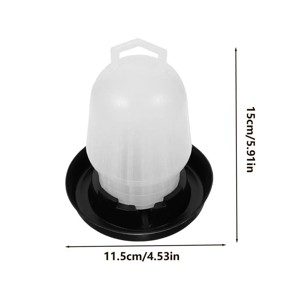 Automatic Chicken Waterer Poultry Drinker for Duck Goose Pigeon Quail Livestock Coop Farm Feeding Drinking Vue White