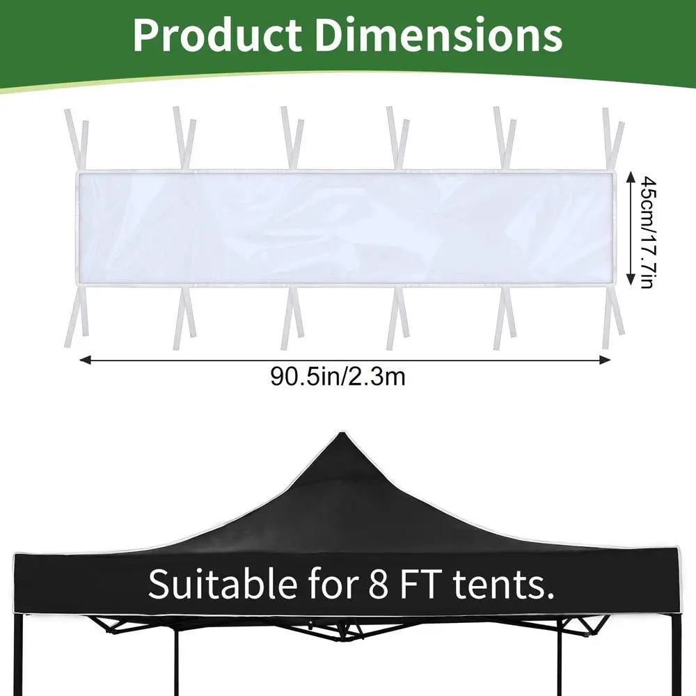PVC Universal Clear Rain Gutter for Canopy, Awning Water Drainage Extender, Durable Rain Diverter for Outdoor Patio Backyard Vue A