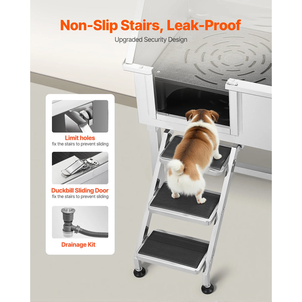38" Stainless Steel Dog Washing Station & Pet Grooming Tub Pet Grooming Tub Vue