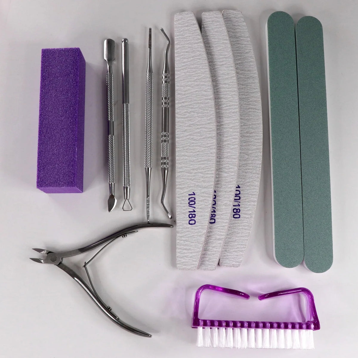 Professional Cuticle Remove Nail Art Tool Set Cuticle Nippers/Nail Buffer Block/Cuticle Pusher/ Peeler For Nai Art Vue
