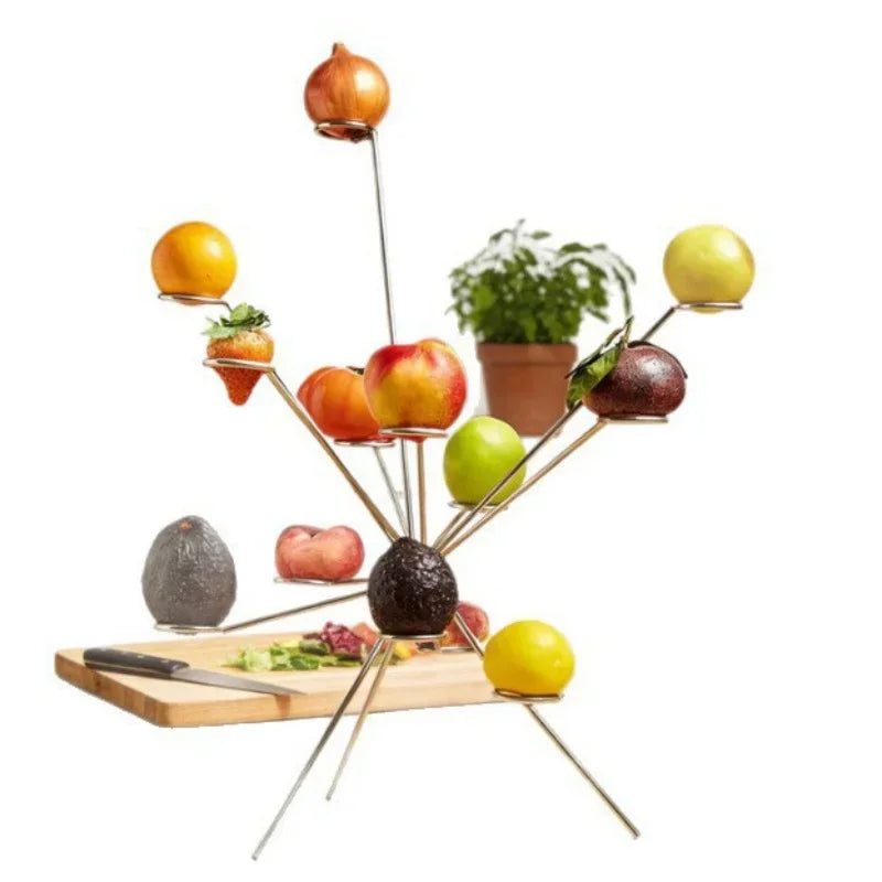 360° Floating Tiered Fruit Bowl Stand – Stainless Steel Tiered Fruit Stand Vue