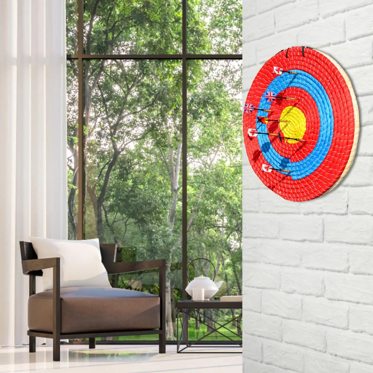 40cm 1/2 layer 4 Rings StrawArchery Target Handmade Bow Target Bow Arrow Target for Recurve Bow Longbow or Compound Bow Vue