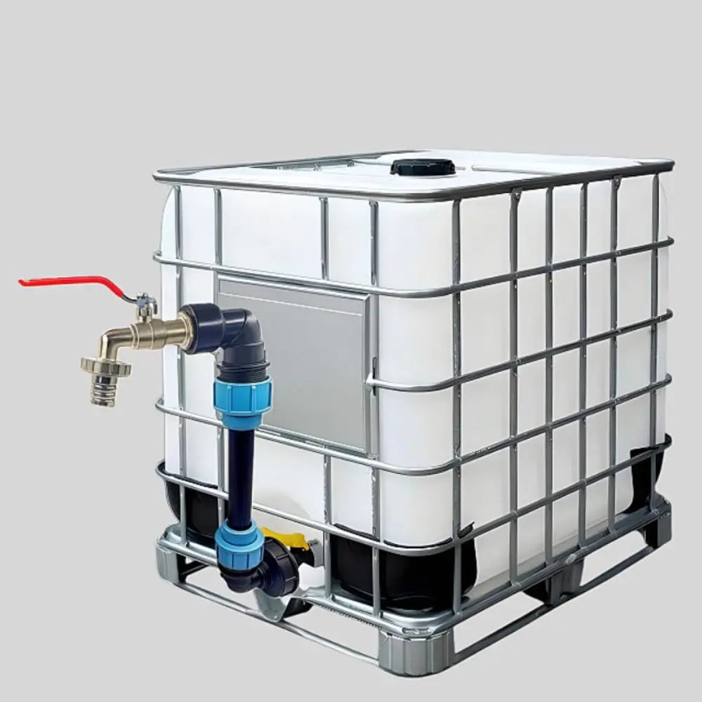 Metal Faucet IBC Tank Gooseneck 25cm Height Pipe Outlet Valve Faucet Adapter Connection Kit Gooseneck Outlet Tap Durable Vue
