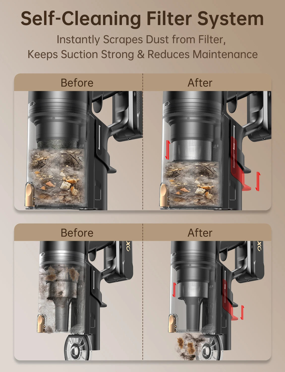 60kPa 600W Cordless Stick Vacuum | 60-Min Runtime, HEPA Filter Cordless Stick Vacuum Vue