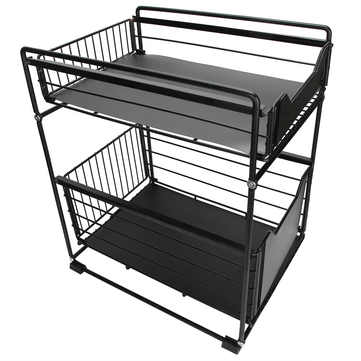 2-Layer Household Pull-Out Kitchen Storage Rack Kitchen Cosmetic Organizer Home Supplies Vue