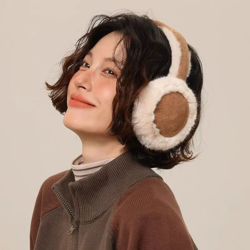 Plush Women Winter Earmuffs Foldable Soft Ear Warmers for Outdoor Activities Cold Weather Elegant Fashion Accessory Suitable Vue