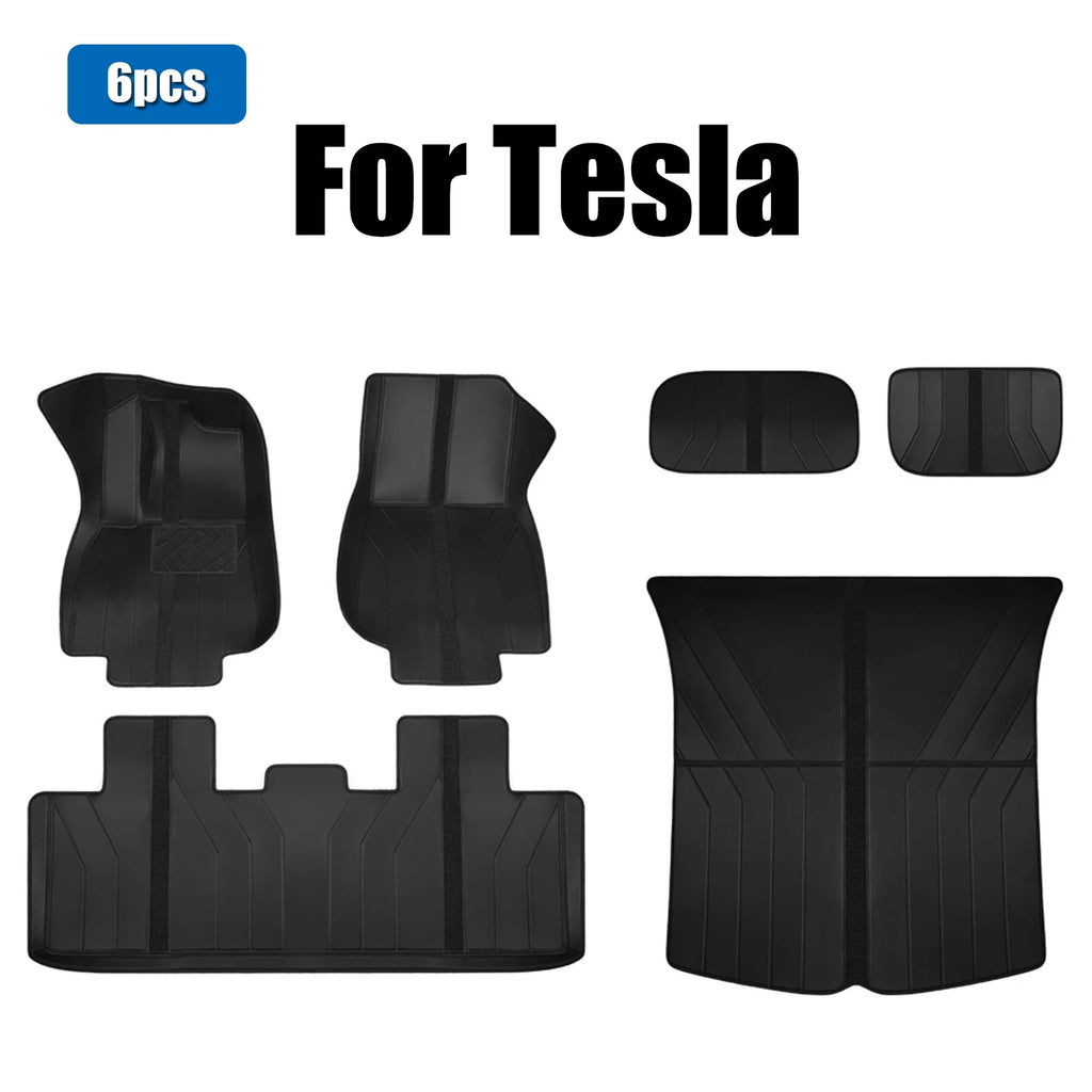 Car Floor Mats For Tesla Model 3 highland 2017-2025,Model Y juniper 2021-2024 mini 2026 Trunk Mats Car Accessories Interior Vue