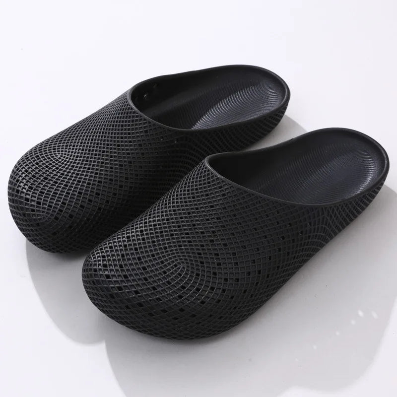 Slip on Work Clogs for Men Summer Breathable Anti Slip Kitchen Safety Shoes Lightweight Indoor Outdoor Garden Sandals Vue 44-45 Black