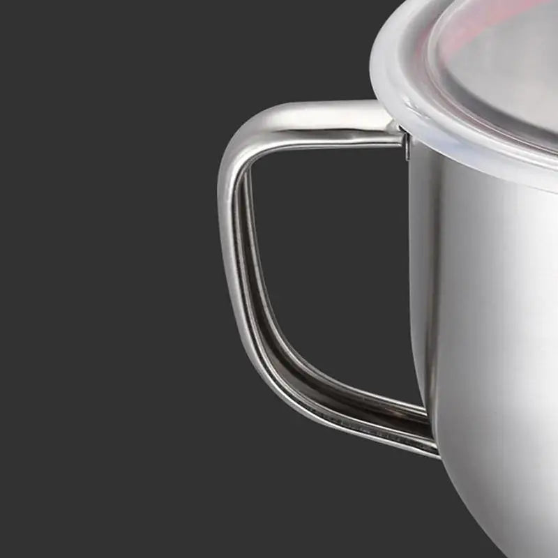 Food Grade 304 Stainless Steel Children Soup Bowl Single Ear Anti Scalding Handle Durable Noodle Cup for Toddler Meals Vue