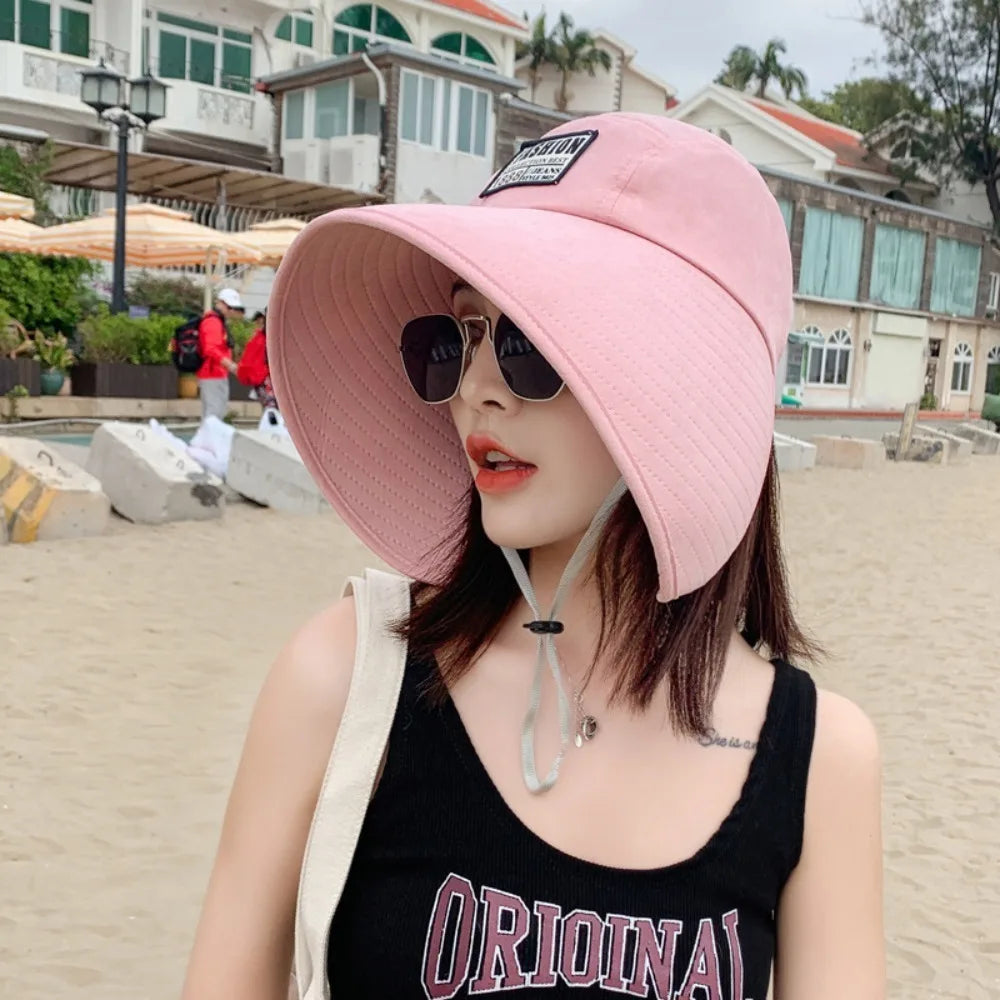 UV Protection Women Hat Fashionable Visor Big Brim Summer Hats