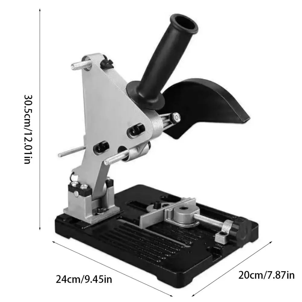2 in 1 Angled Grinder Fixed Bracket High Accuracy Adjustable 45 Degree Clamps Electric Drill Fixed Holder Universal Durable Vue
