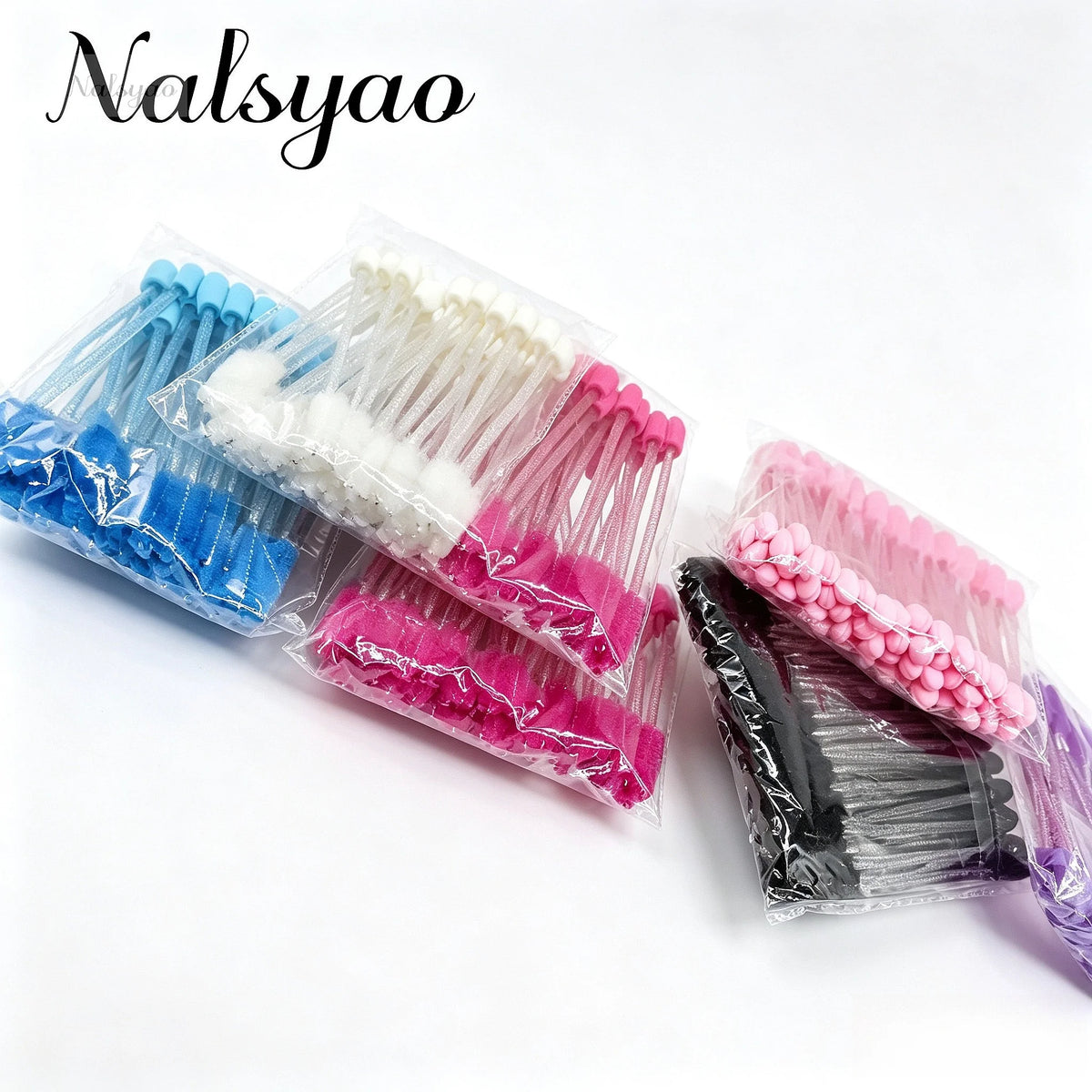 Wholesale 50Pcs Double Ended Eyeshadow Brush Oval Sponge Tip Disposable Dual Sided Makeup Applicator Vue