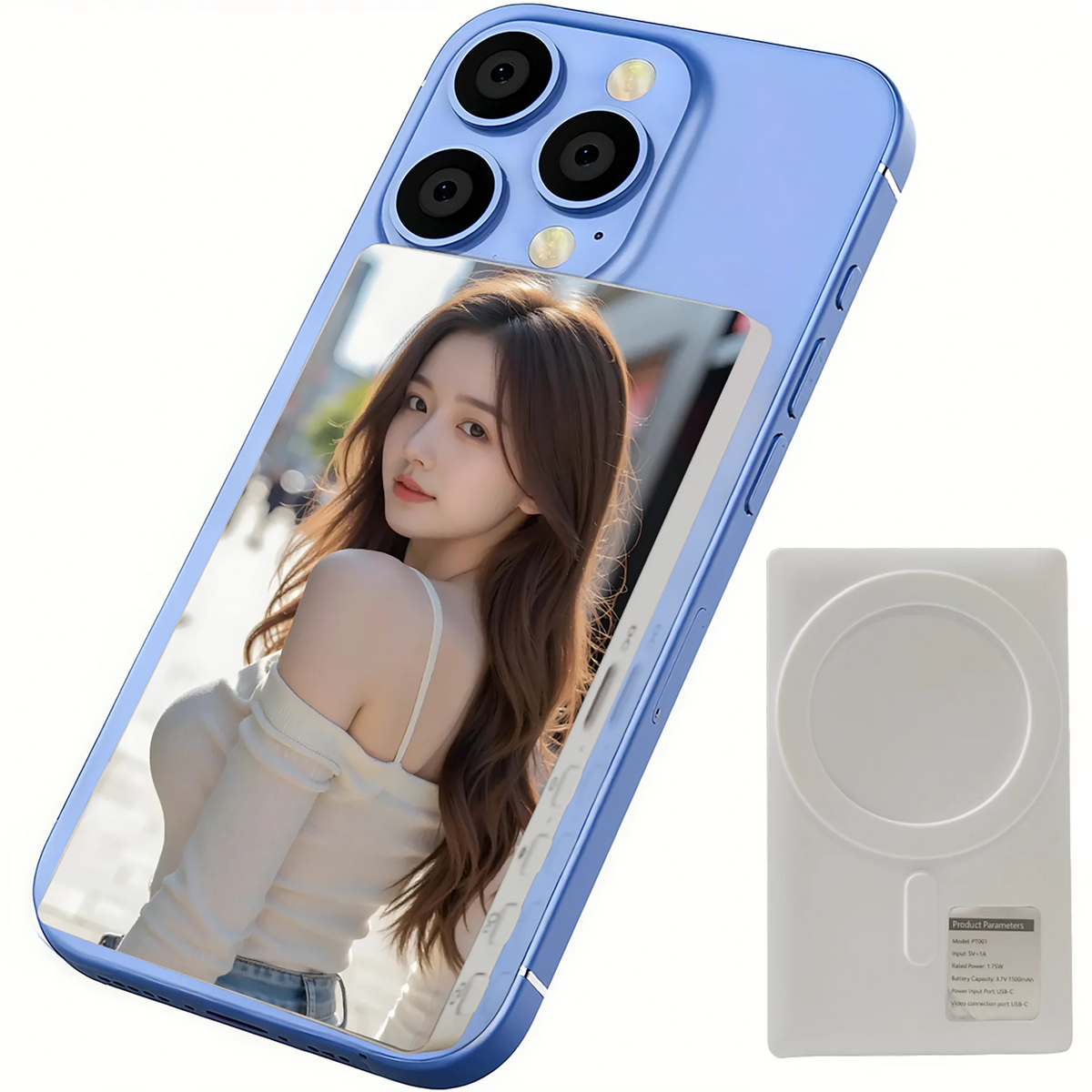 Magnetic Cell Phone Vlog Self Timer Monitor Screen Using Rear Camera Monitor For Live Streaming Creating Content Self-Timer Vue