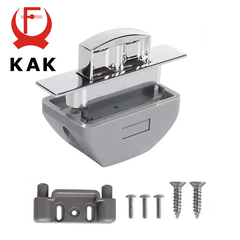 KAK Camper Car Push Button Latch Lock with Handle Bar RV Caravan Boat Drawer Cabinet Catch Keyless Locks Furniture Hardware Vue