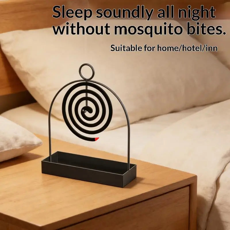 Mosquito Coil Holder Metal Sandalwood Plate with Hanging Hook for Home Bedroom Outdoor Mosquito Control Vue
