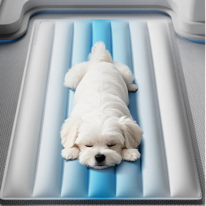 Cooling Foldable Portable Breathable Pet Mat Pad Cooling Gel Ice Bed Sofa Cushion Washable For Small Medium Dog Cat Corgi Summer Vue