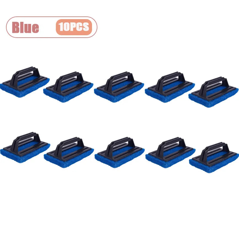 1-20PCS Durable Kitchen Sink Sponge Brush with Handle for Dishes Pans Tiles Bathtub Stove Multi Surface Cleaning Scrubber Tool Vue Blue-10PCS