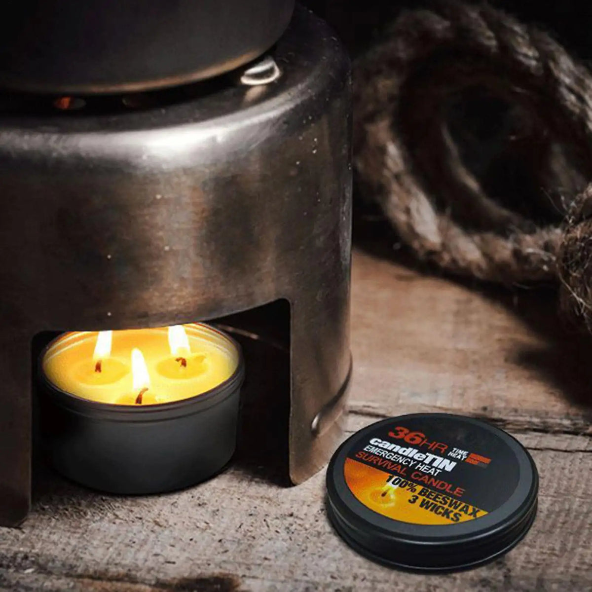 Long Burning Candles Camping Candle With Jar 36 Hours Long Burning 3-Wick Lamp for Home Outdoor Survival Fishing Camping Hiking Vue