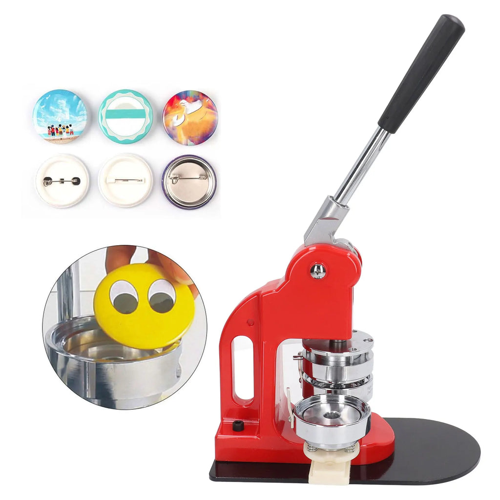 Button Maker Machine Pin Maker Button Press Machine with Button Parts Pin Book Cutter Button Making Supplies Vue