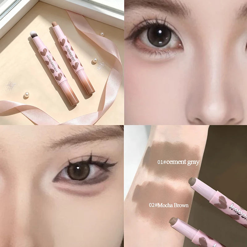 1pcs Gray 3D Contouring Shading Stick Stick with Brush Nose Shadow Natural Facial Makeup Contour Pencil for Enhanced Definition Vue