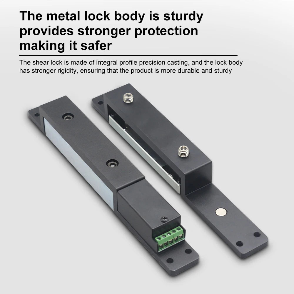 DC 24V 12V Concealled Shear Lock Electromagnetic Embedded Electric Magnetic Lock For Door Access Control System With Time Delay Vue