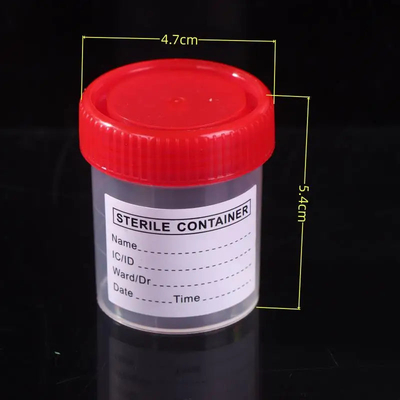 10PCS 60ML Plastic Cup Container Disposable Urine Collection Sample Cup Specimen Bottle Container With Tags Vue