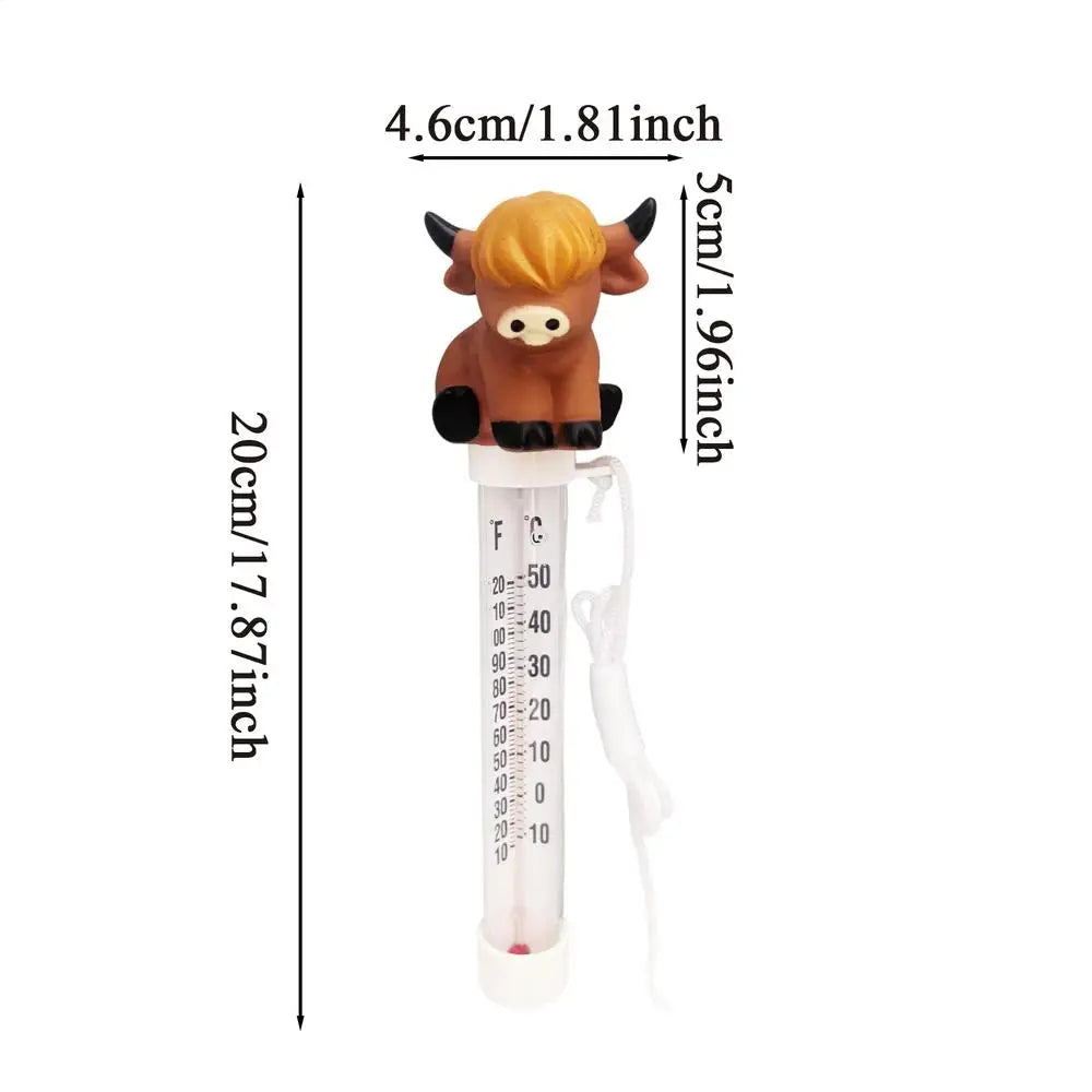Floating Pool Thermometer, Large Easy Read Temperature Gauge, Funny Swimming Pool Temp Monitor for Outdoor Backyard Pond Spa Vue B