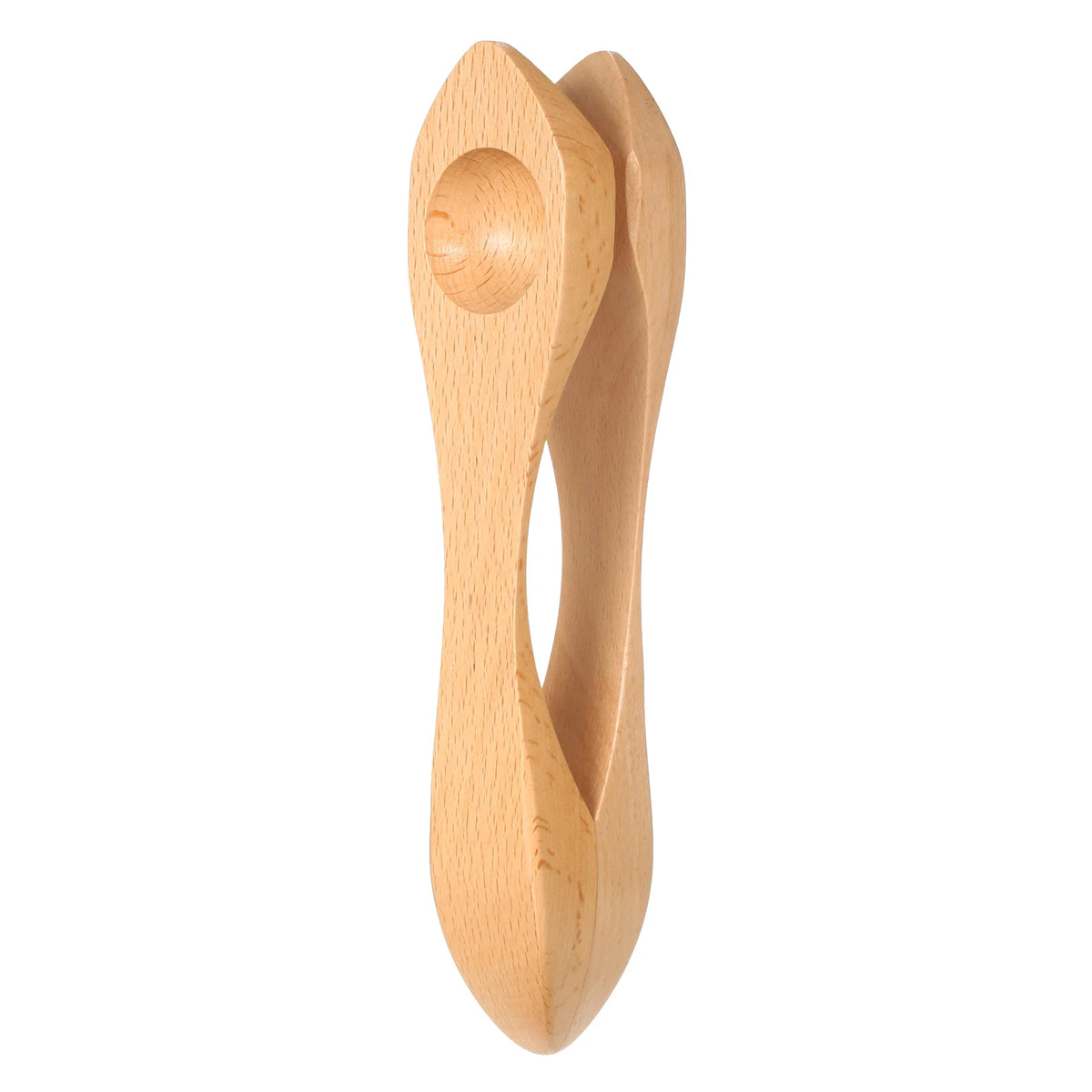 Wooden Musical Spoon Folk Percussion Instrument Natural Wood Folk Sound Traditional Percussion Spoons Great Gift for Children Vue