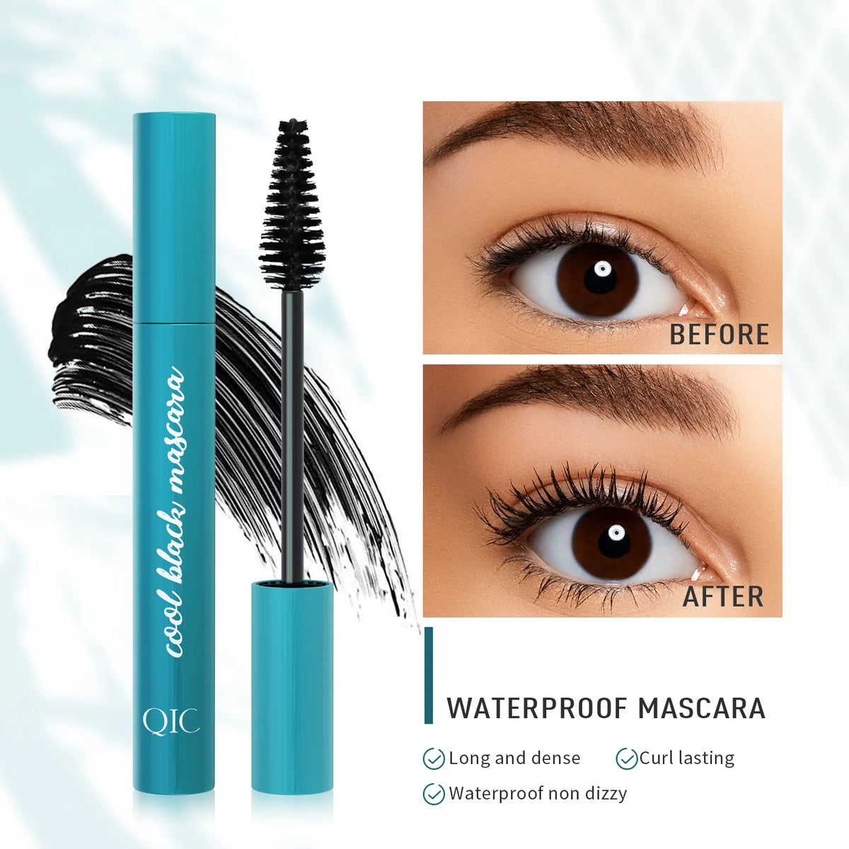 Green Box Mascara for Lengthening, Thickening, Curling, and Shaping Eyelashes, with Natural Long-Lasting Effect That Won'T Smudge Vue