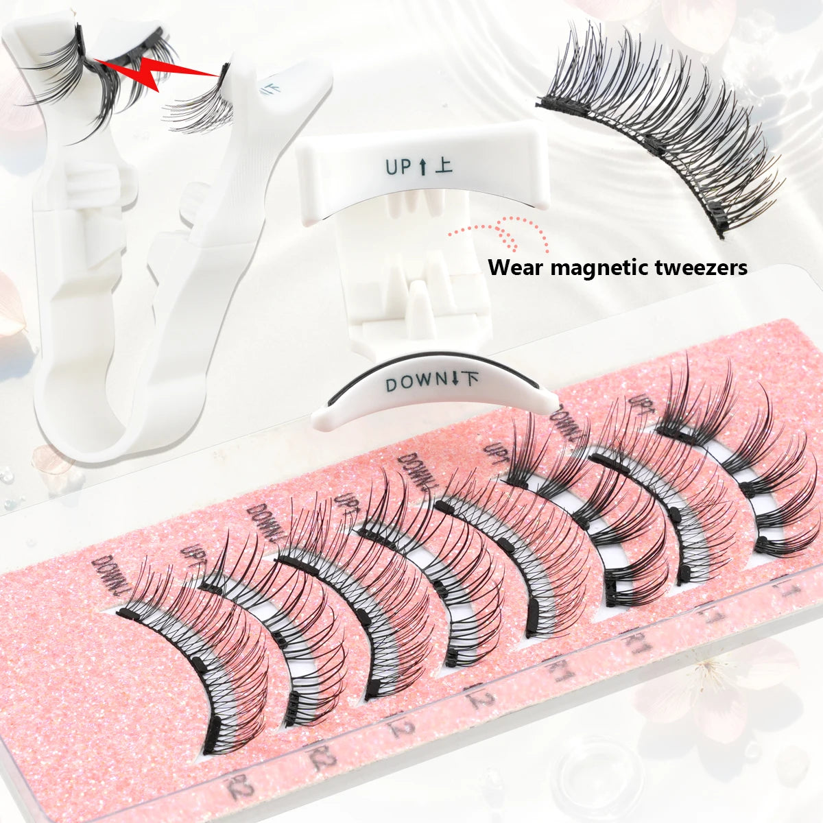 1/2 Pairs Magnetic Eye Lashes Soft Reusable Miniature Magnetic Lashes Different Styles Natural 3D False Lashes Makeup New Choice Vue