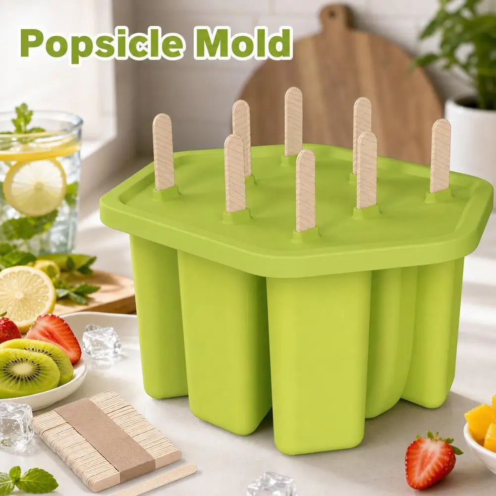 Mini Silicone Popsicle Mold Ice Cream Maker DIY Frozen Ice Lolly Mold Kitchen Tool Reusable Food Grade Silicone Mold Set Vue
