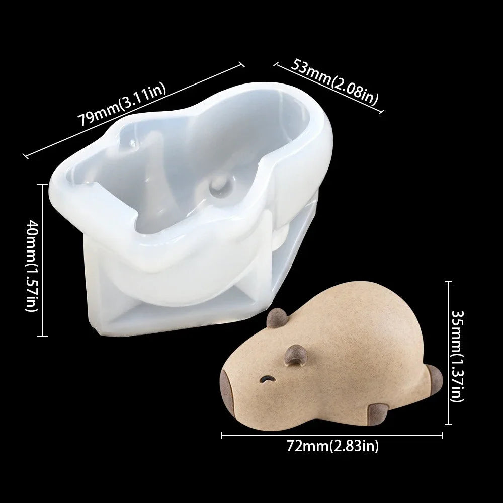 1-10PCS 3D Cartoon Silicone Molds Cat Rabbit Dinosaur Shapes for Pudding Mousse Cake Baking Dessert Tool Durable Easy Clean Vue