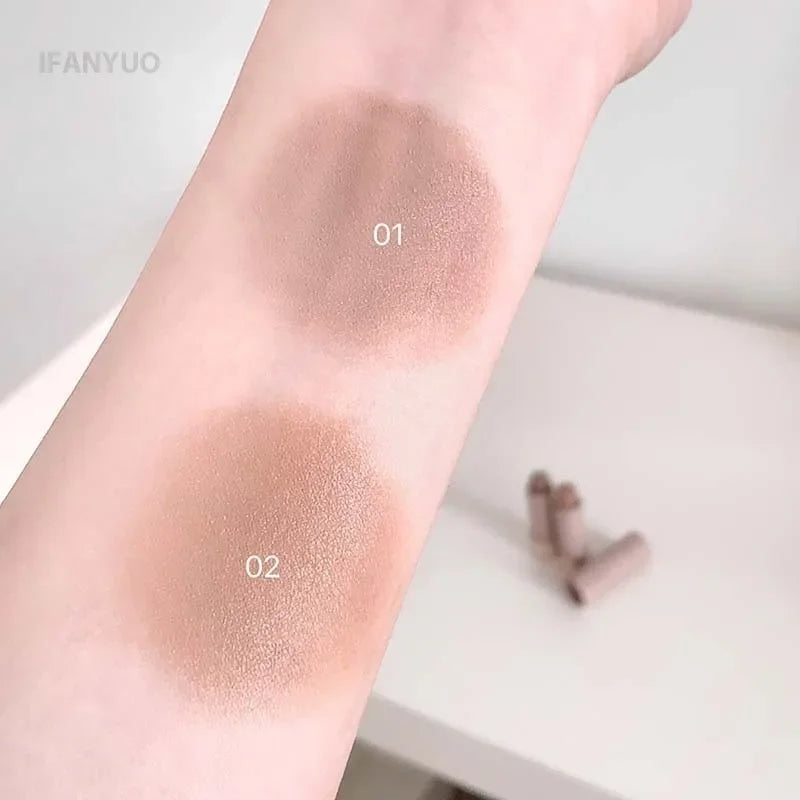 Gray Brown Bronzer Contouring Stick Waterproof Cream Texture Moisturizing Shadow Contouring Pen Face Concealer Cosmetics Makeup Vue