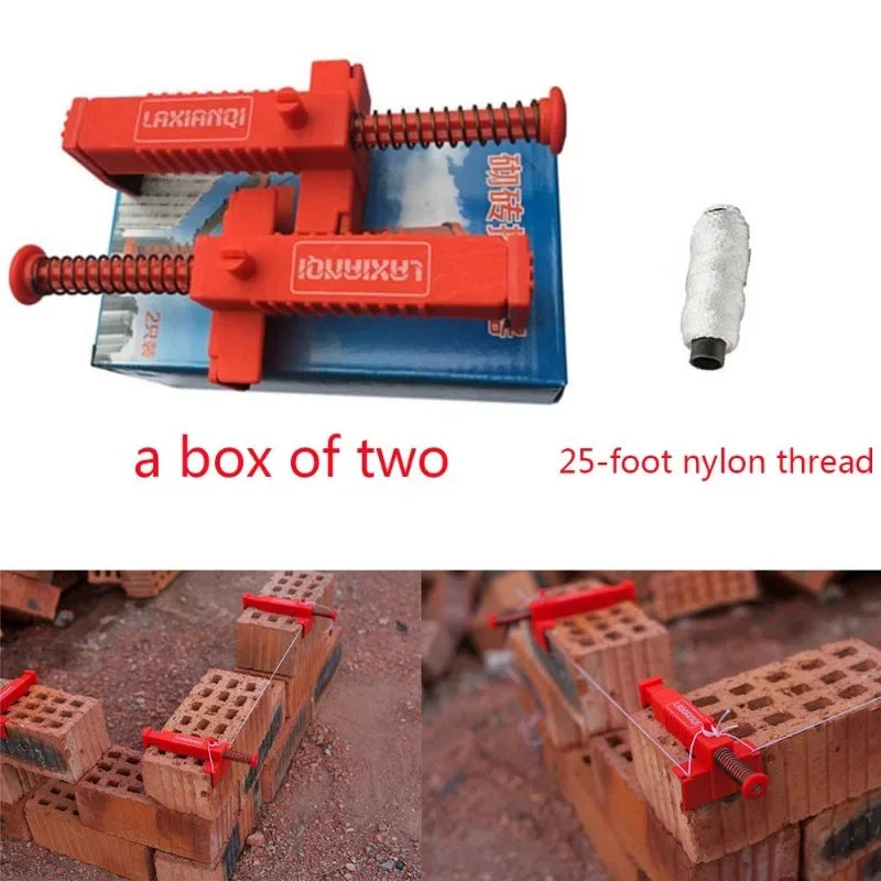 2pcs Brick Line Clips Line Runners, Engineering Bricklaying Leveling Tool Bricklaying Tool Fixer for Building Fixer Construction Vue