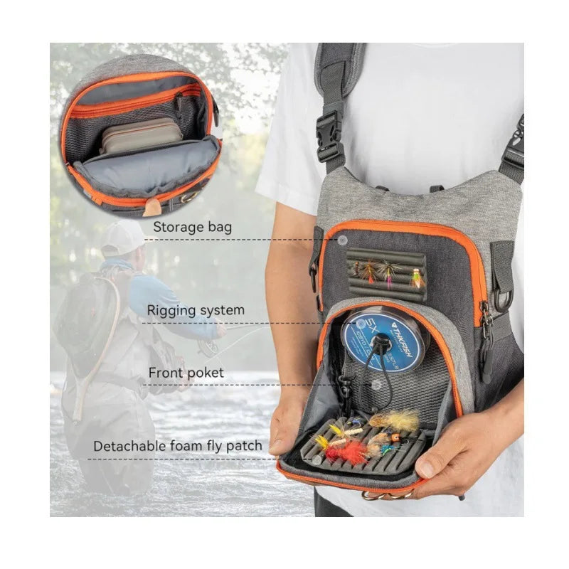 Chest Bag for Fishing Gear Tank Bag for Fishing Gear Storage Outdoor Flying Fishing Bag for Fishing Gear Storage, Chest Bag Vue
