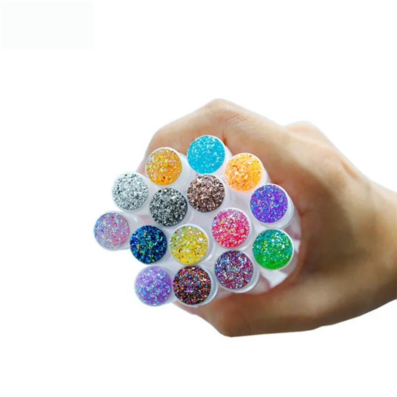50Pc Reusable Eyebrow Brush Tube Eyelash Brush Eyebrow Brush Replaceable Dust-proof Sparkling Diamond Makeup Brush Vue