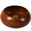 4 Holes Wooden Incense Holder Solid Wood Handcrafted Stick Holder Smooth Polished Retro Bowl Shape Censer Desktop Decor Vue Brown