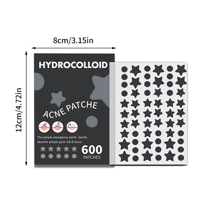 600 PCS/SET Star Pimple Patch Acne Colorful Invisible Acne Removal Skin Care Stickers Concealer Face Spot Beauty Makeup Tools Vue