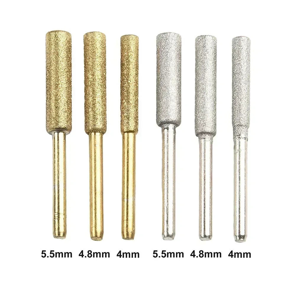 4-Pack Diamond Burr Chainsaw Sharpener Set 4/4.8/5.5mm Chainsaw Sharpening Burr Vue