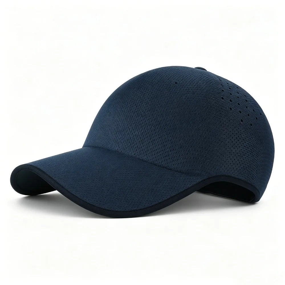 Creative Seamless Baseball Cap Packable Quick Drying Sports Hat Vue Navy Blue