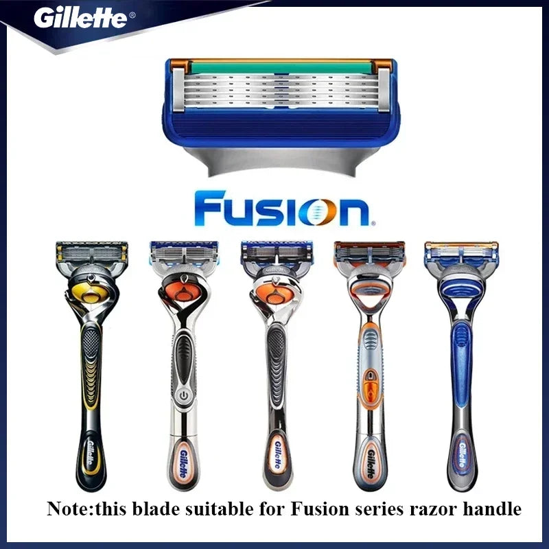 Gillette Fusion Series Razor Blades 5 Layers Replacement Beard Shaver Cutter Heads 4 PCS Blades For Gillette Fusion Shaver Razor Vue