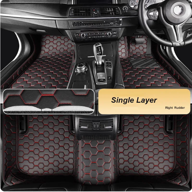 5D leather waterproof Custom Car Floor Mats For BMW 4 Convertible F33 G23 2013-2024 Years 4Doors Auto Carpets Foot Coche liners Vue