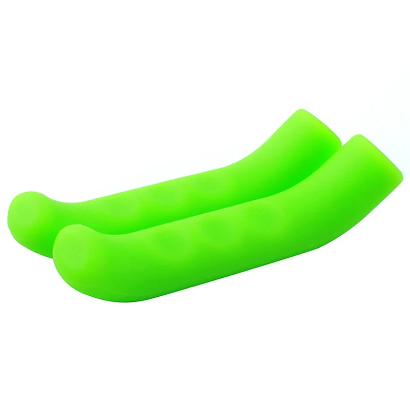 2PCS Bicycle Brake Handle Cover TPR MTB Grips Bicycle Handlebar Protect Cover Anti-slip Bicycle Protective Gear Bike Accessories Vue Fluorescence green