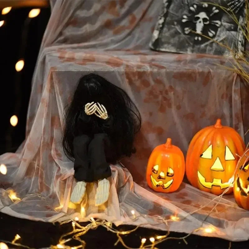 Ghostly Crying Vibrating Figure Halloween Decoration Prank for Bar KTV Escape Room Asylum Scary Party Prop Supply Vue